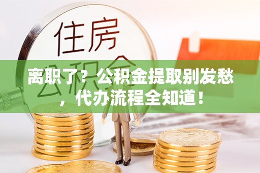 鄂州离职了？公积金提取别发愁，代办流程全知道！