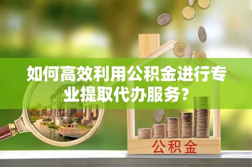 鄂州如何高效利用公积金进行专业提取代办服务？