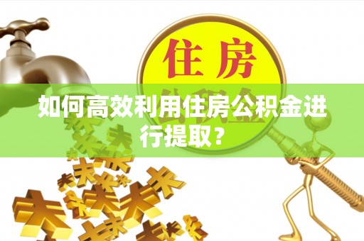 鄂州如何高效利用住房公积金进行提取？